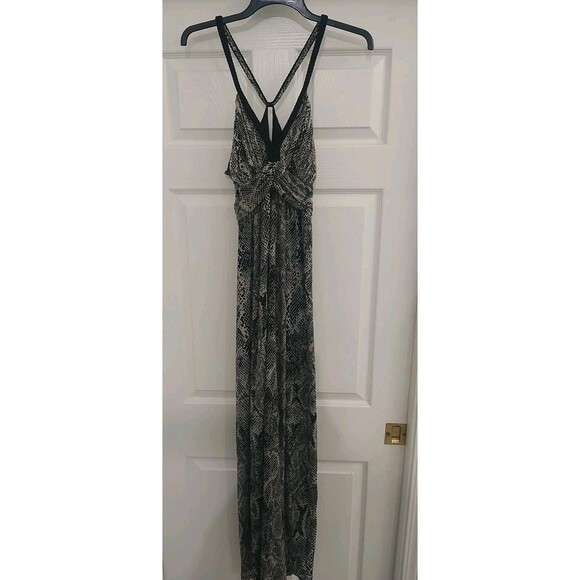 Express Leopard Print Sleeveless V-neck Maxi Dress - Picture 1 of 11